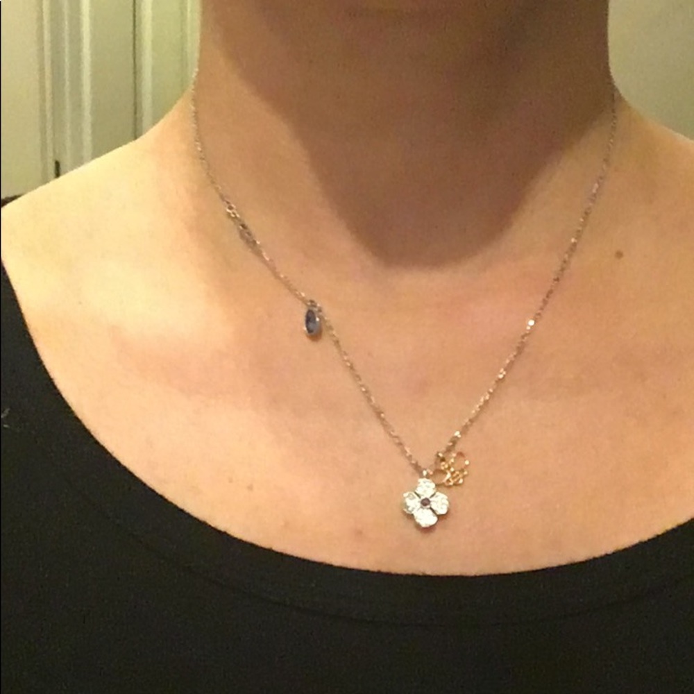 Swarovski necklace with flower